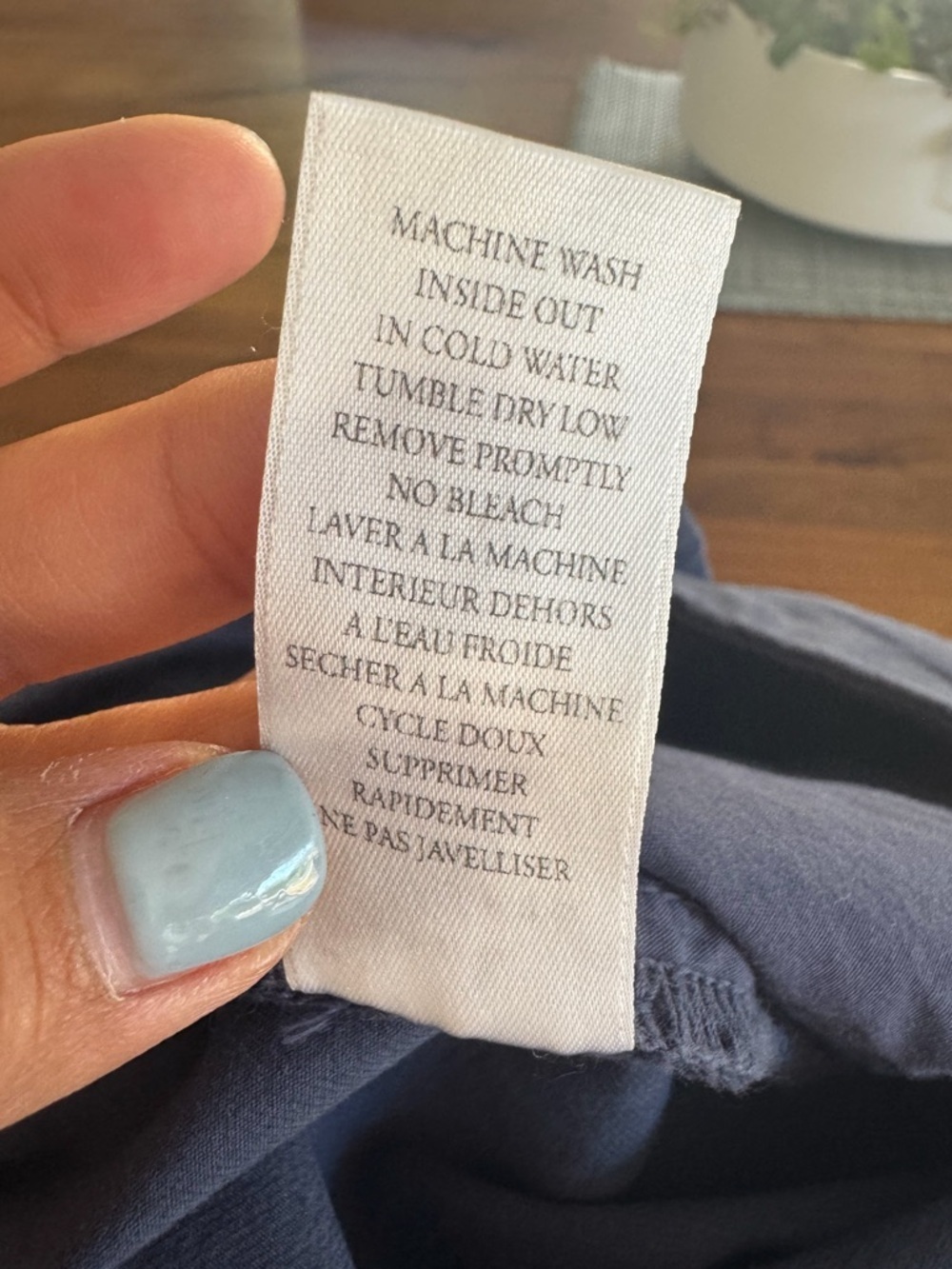 Frank & Eileen Navy Blend Straight Leg Pants 97% Cotton Classic Minimalist Sz 4 - Picture 7 of 9